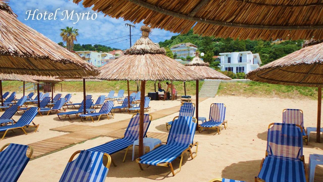 Mirto Beach Hotel&Restaurant Paralia Vrachou Exterior foto